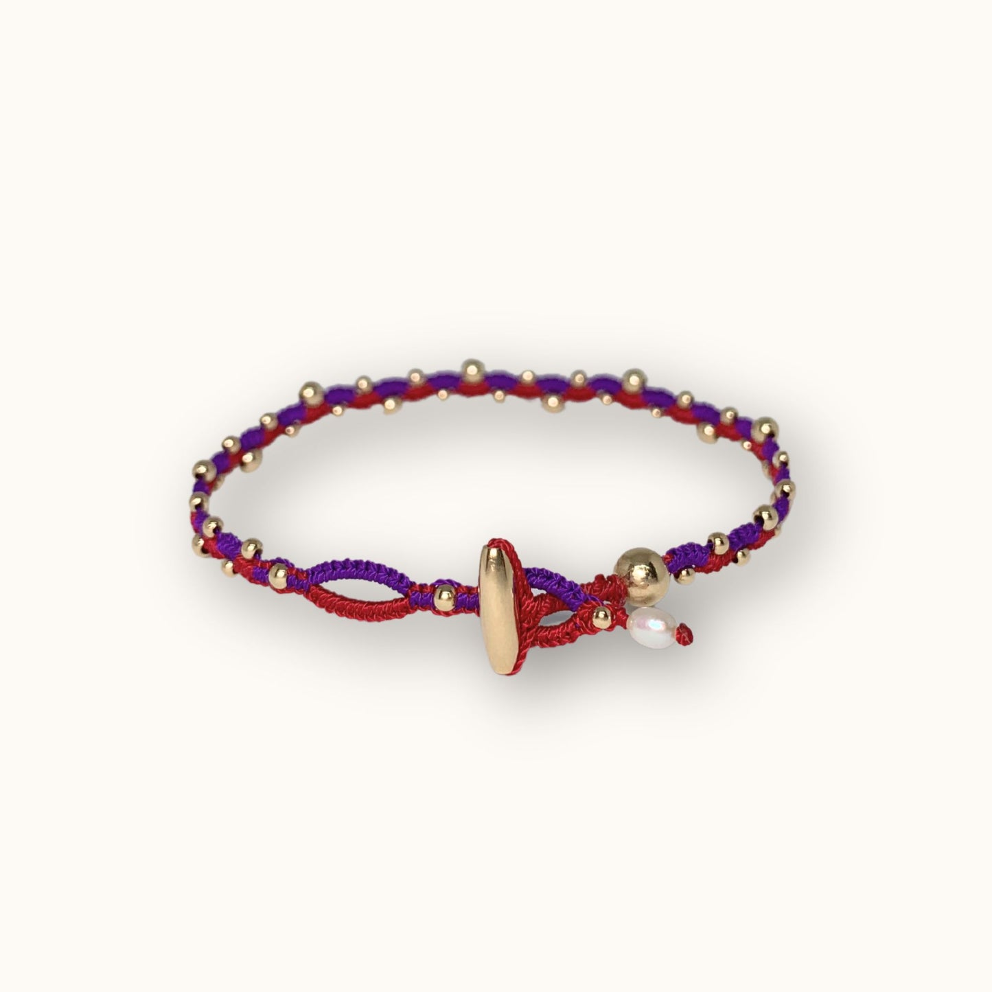 The Wave Combo Bracelet Red Purple